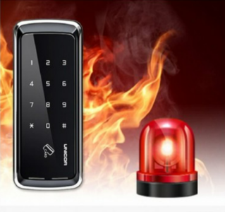 Khóa cửa kính Unicor UN 325SGL-CL báo cháy