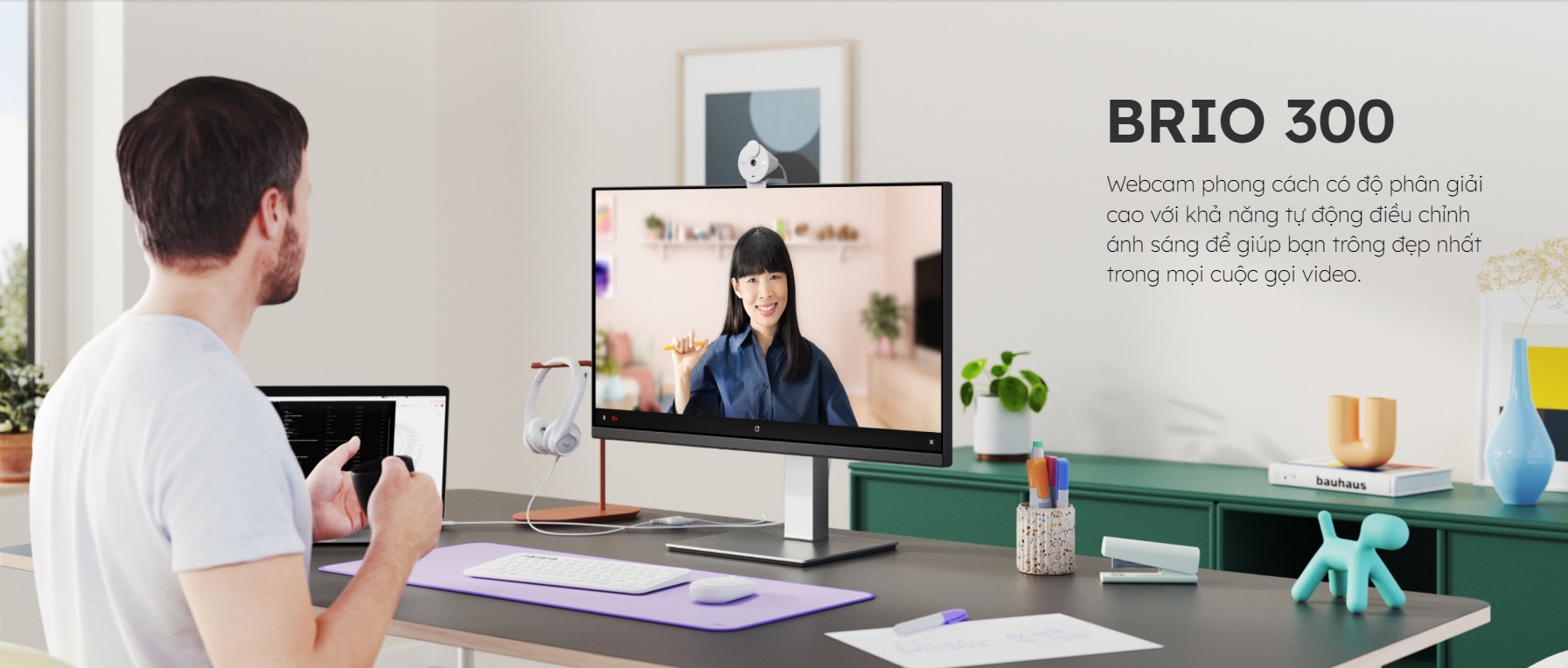 Webcam hội nghị Logitech BRIO 300
