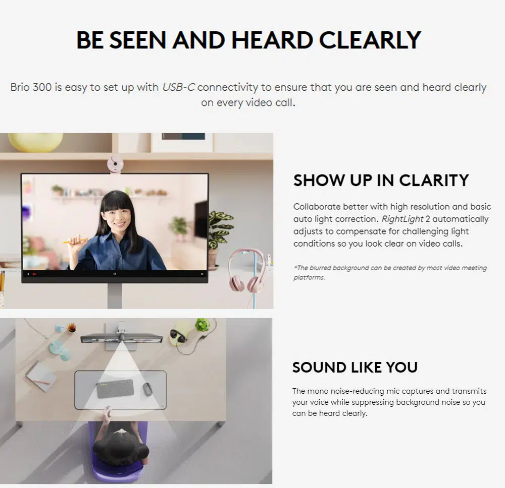 Webcam hội nghị Logitech BRIO 300