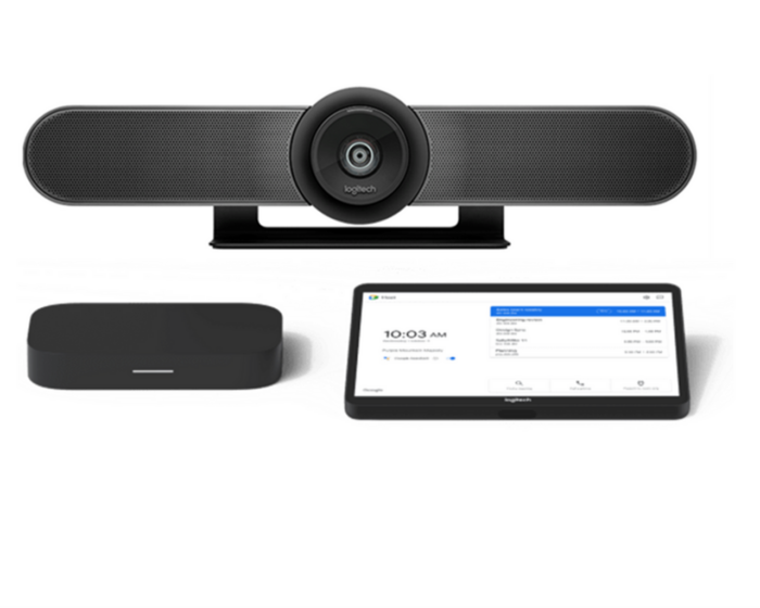 Gói phòng hội nghị truyền hình Logitech dành cho Google Meet có MeetUp, Tap Cat5e và Chromebox