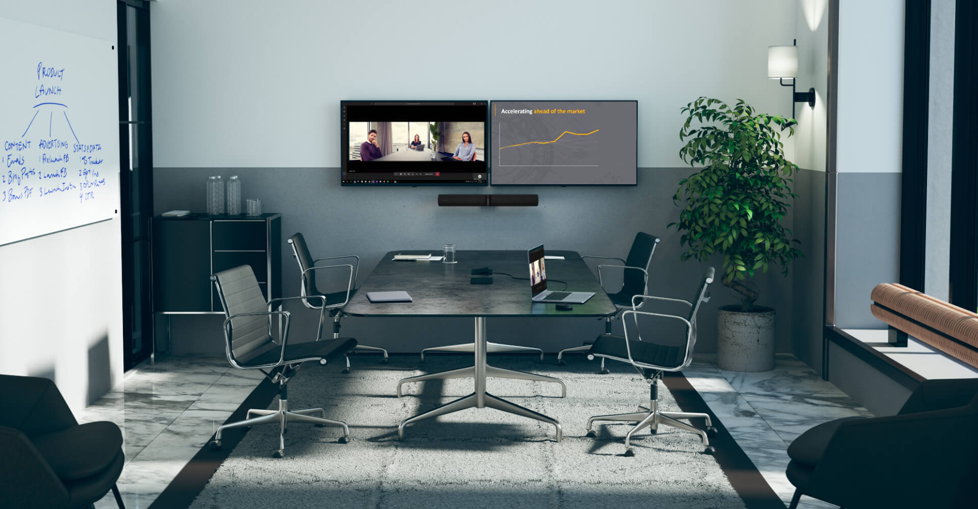 Phòng họp video Jabra PanaCast 50 (Xám/Trắng) cho các phòng Zoom, Nhóm Microsoft, RingCentral