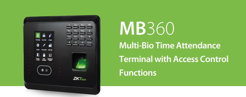 Máy chấm công khuôn mặt ZKTeco MB360