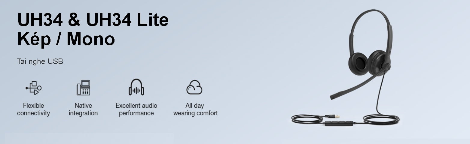 Tai nghe USB Yealink UH34 Lite Dual - tpcao.com