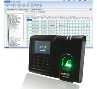 Máy chấm công Wise eye 808 / 3000 vân tay / giao dịch 100000 lần / Wise eye