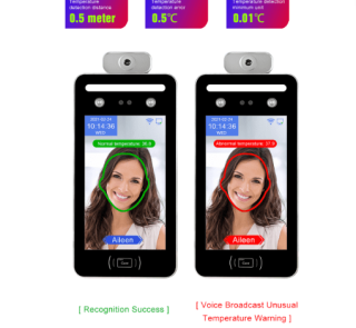 Máy chấm công Ronald Jack AI08T / 50000 khuôn mặt / 50000 thẻ / QRcode / giao dịch 500000 lần / quét qua khẩu trang / đo thân nhiệt