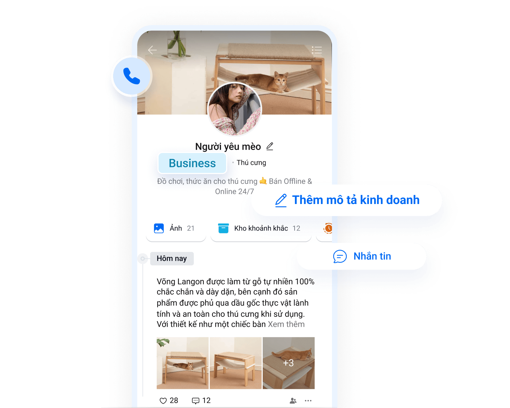 Tài khoản Zalo Business / Đăng ký mở Tài khoản Zalo Business